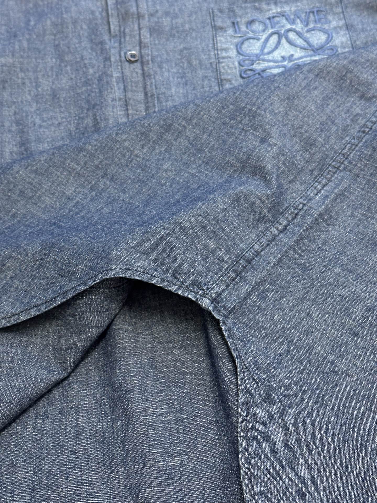 Loewe Blue Cotton Shirt (H526Y05WF1-8438）