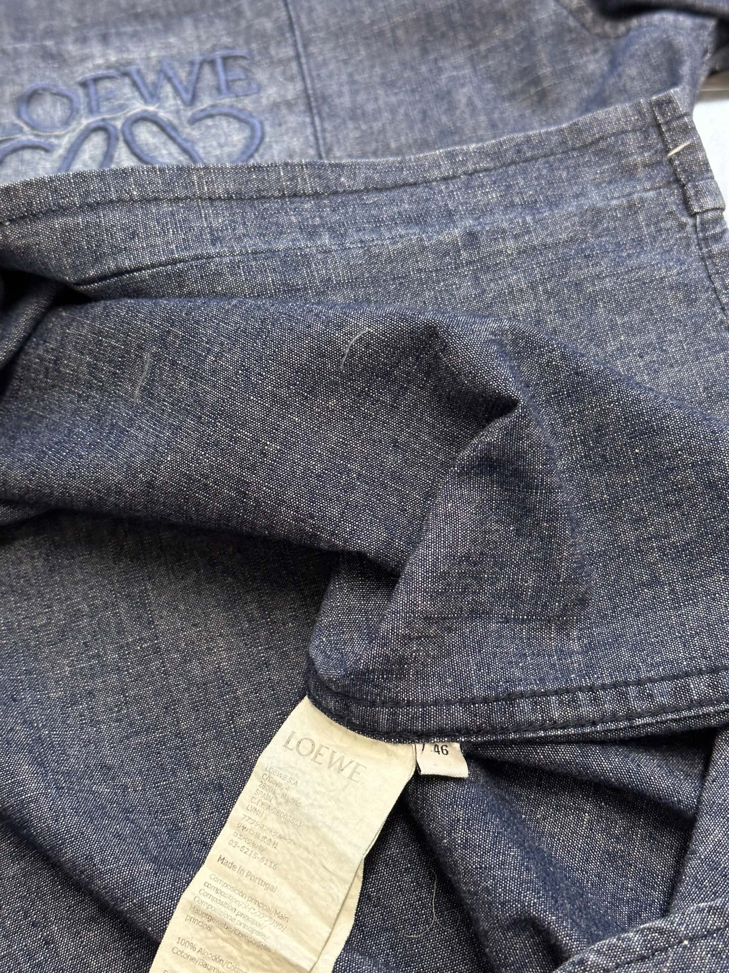 Loewe Blue Cotton Shirt (H526Y05WF1-8438）