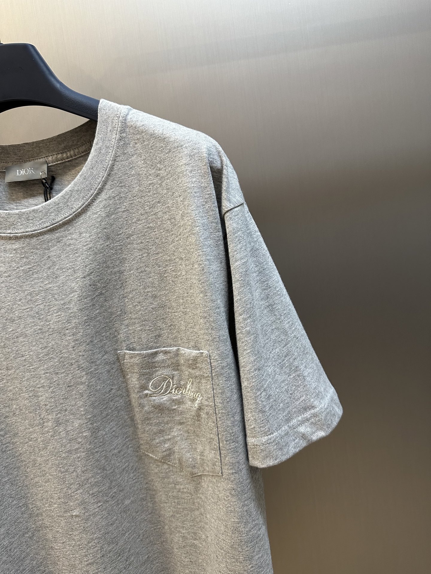 Diorling T-shirt (regular fit) slub cotton jersey（543J611A0914-C880）