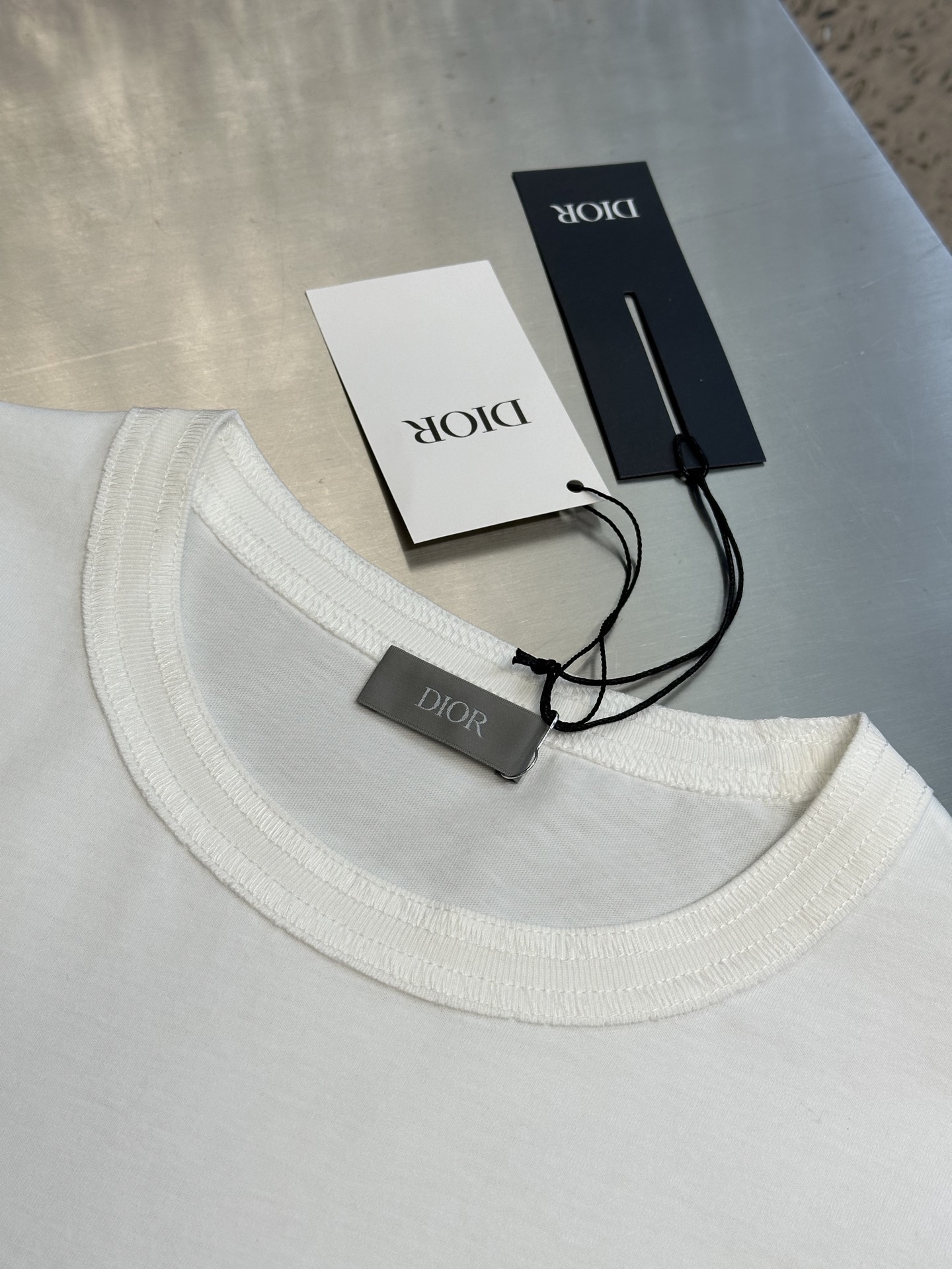 Diorling T-shirt (regular fit) slub cotton jersey（543J668C0817-C080）