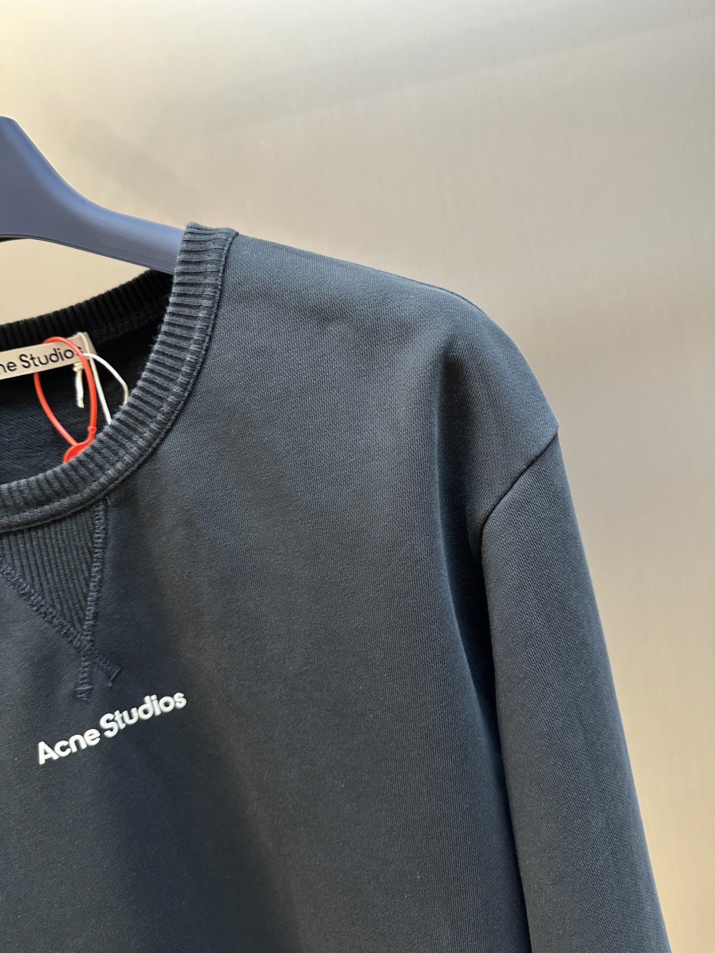 ACNE STUDIOS Logo Man to Man - Black (CI0169-900）