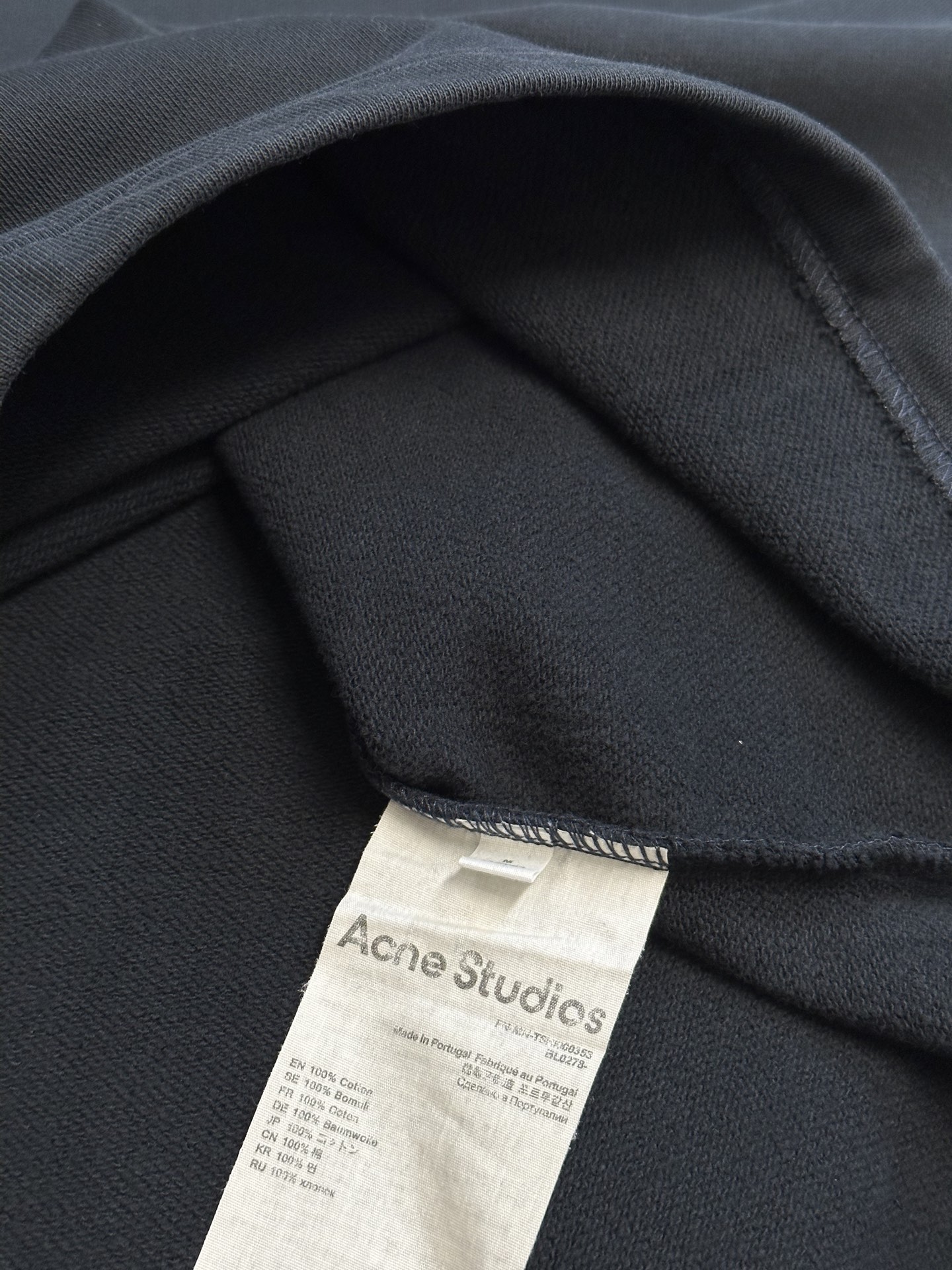 ACNE STUDIOS Logo Man to Man - Black (CI0169-900）