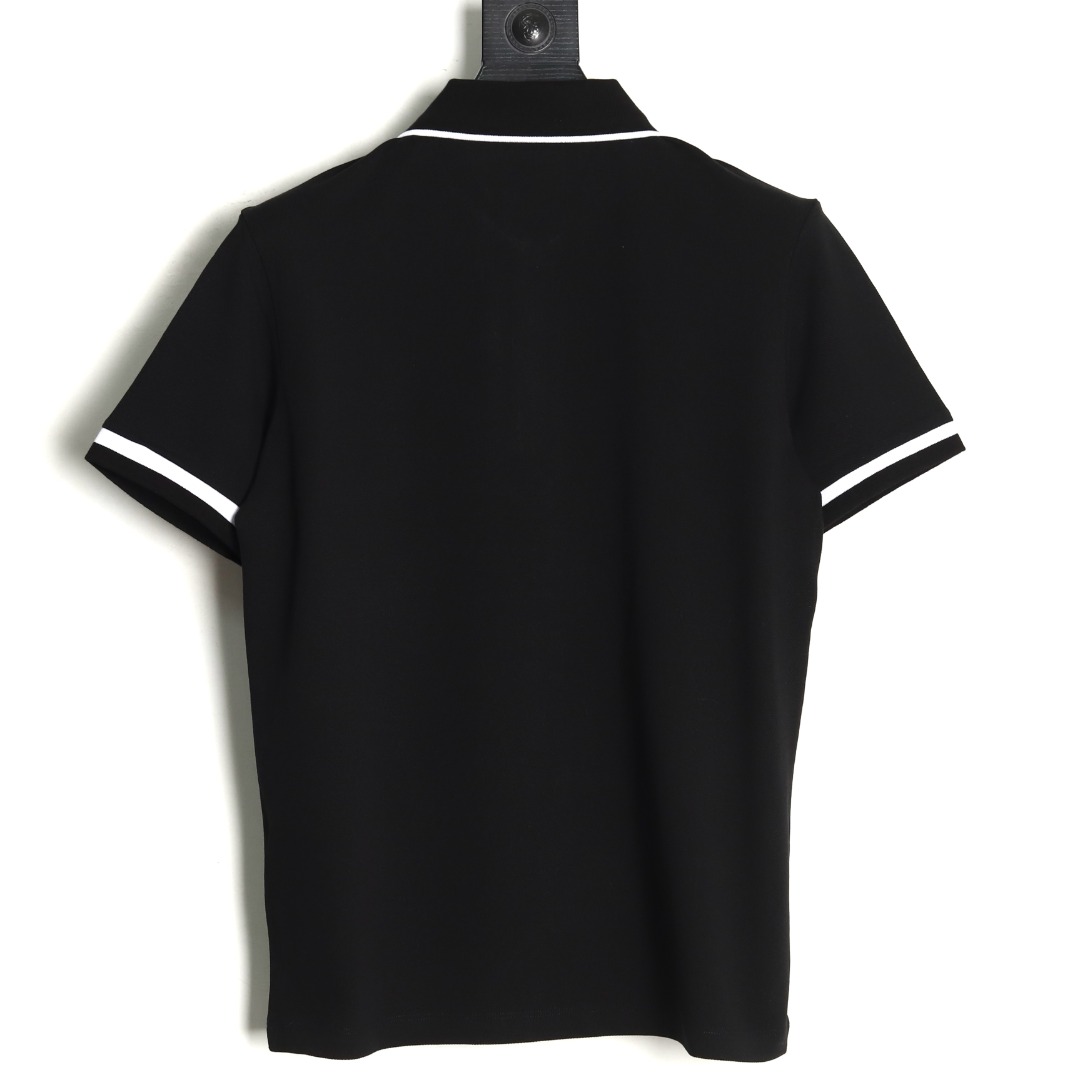 Celine embroidered cotton piqué polo shirt (2X68E043F-01OB）