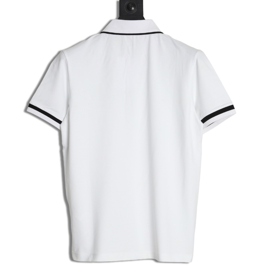 Celine embroidered cotton piqué polo shirt (2X68E043F-01OB）