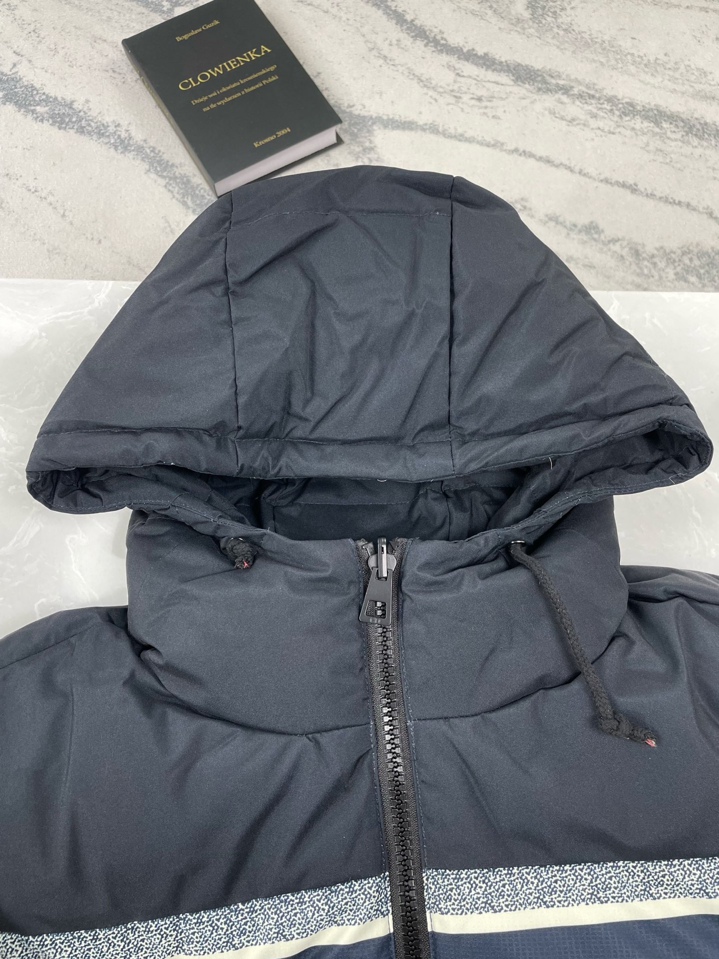 Dior Women's Oblique Quilted Technical Taffeta Reversible Long Down Jacket "Blue/Ecru"（147C23A2968-X5803）