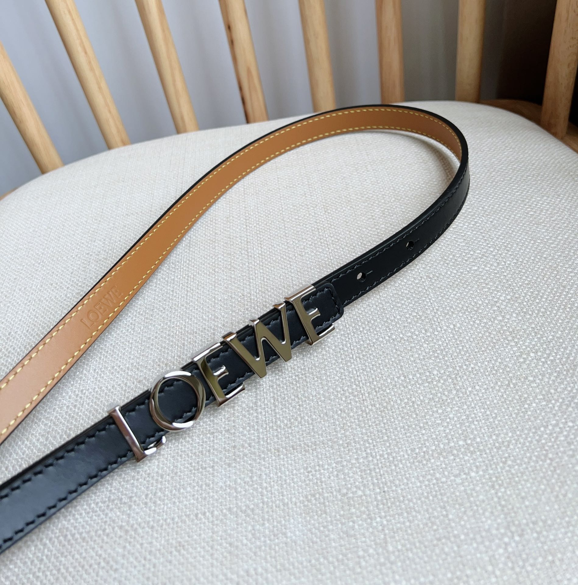 LOEWE 'Lettering' logo belt（E619Z16X161206）