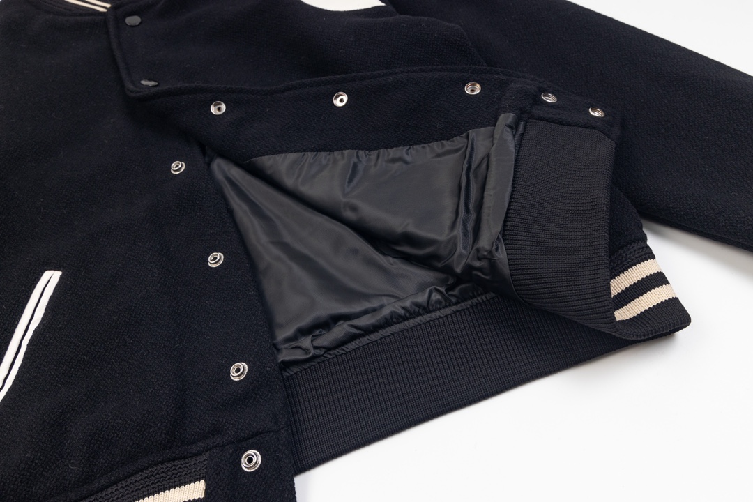 Saint Laurent Teddy Jacket (Black/Wool)（354718YYL801000）