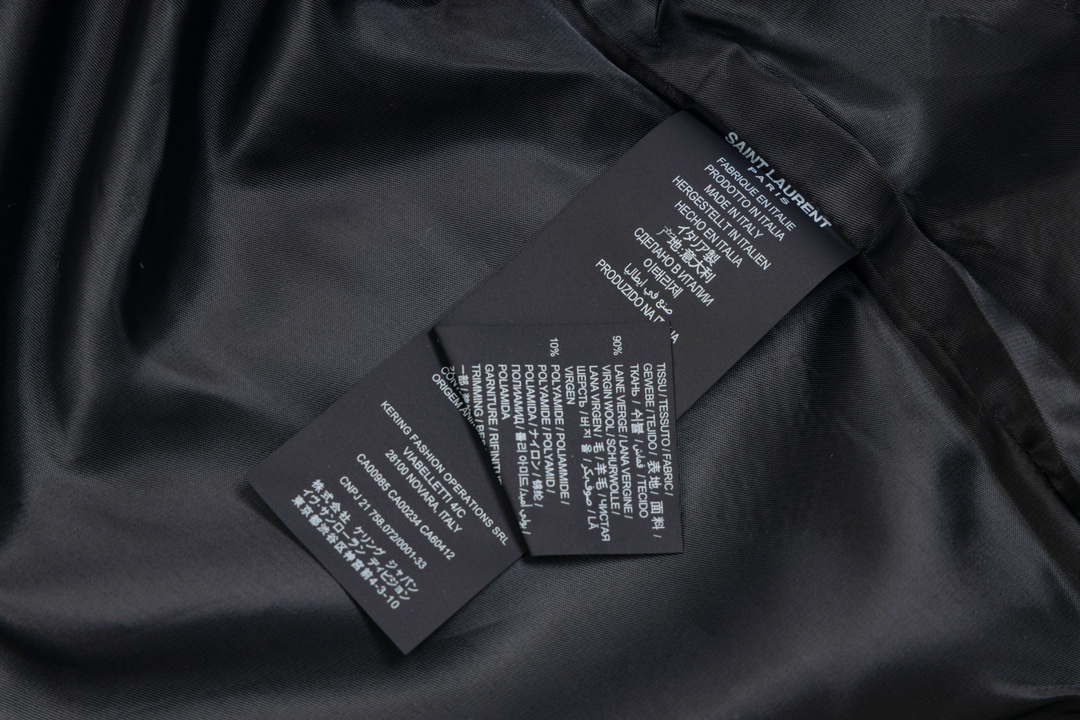 Saint Laurent Teddy Jacket (Black/Wool)（354718YYL801000）