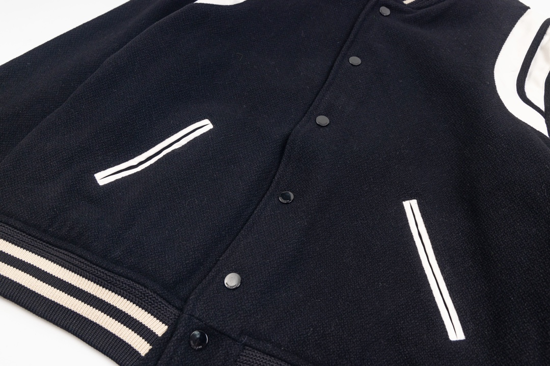 Saint Laurent Teddy Jacket (Black/Wool)（354718YYL801000）