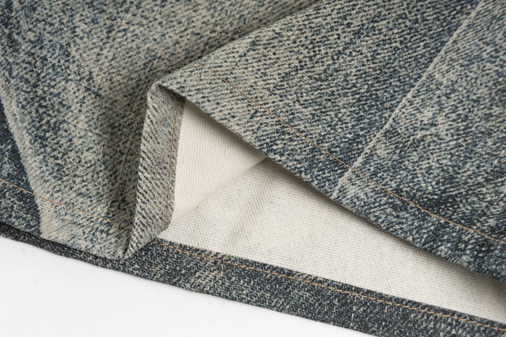 Acne Studios Printed Denim Short 'Mid Blue (BE0179-AUZ）