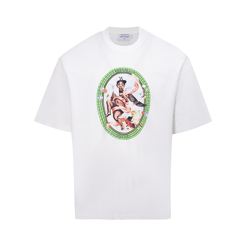 Off-White Fresco Oval T-shirt (OMAA120S25JER0020110）