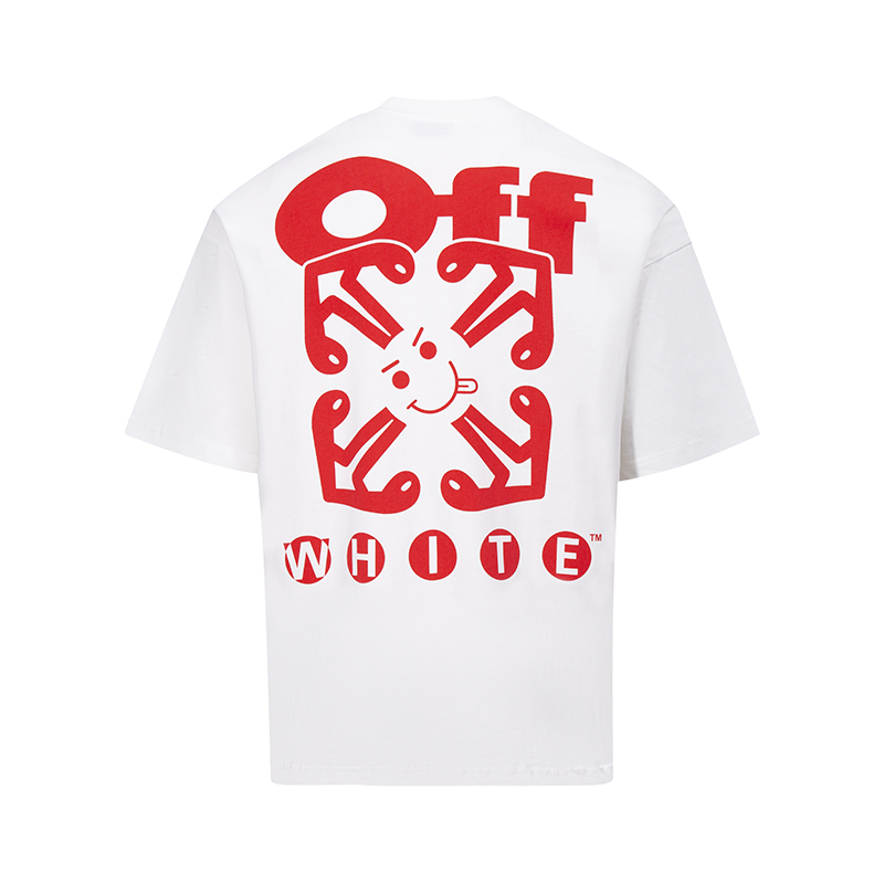Off-White logo-print long-sleeved T-shirt (OMAA120S25JER00C0784）
