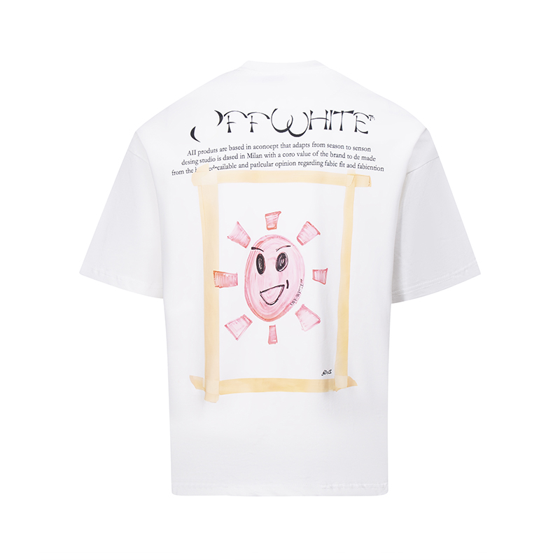 Off-White Sun Moon Skate T-shirt(OMAA120F24JER00I0184）