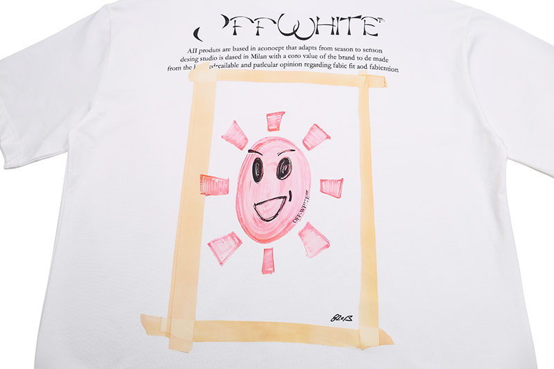 Off-White Sun Moon Skate T-shirt(OMAA120F24JER00I0184）