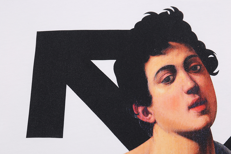 Off-White Caravaggio Boy Over Tee 'Black/White' (OMAA038S21JER0061001）