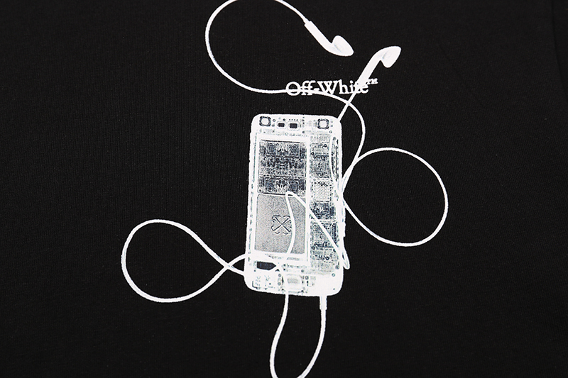 Off-White Short-Sleeve Tee 'Black/Grey' (OMAA161S24JER0021006）