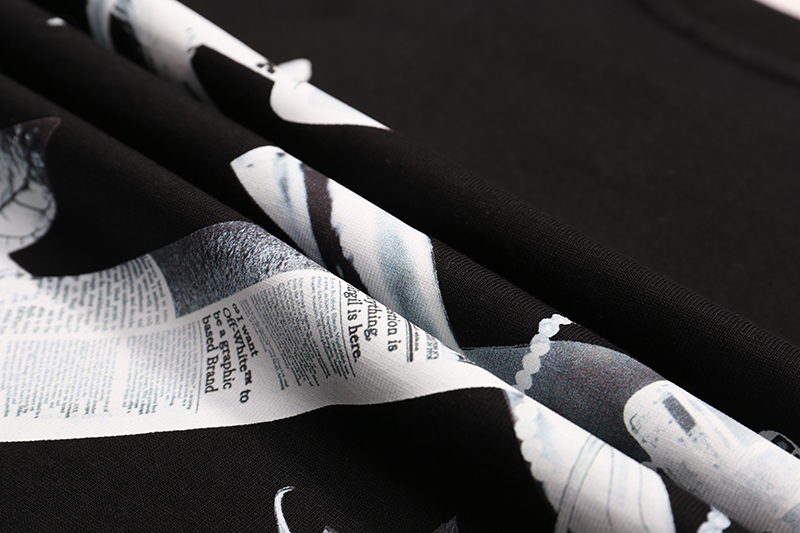 Off-White Short-Sleeve Tee 'Black/Grey' (OMAA161S24JER0021006）