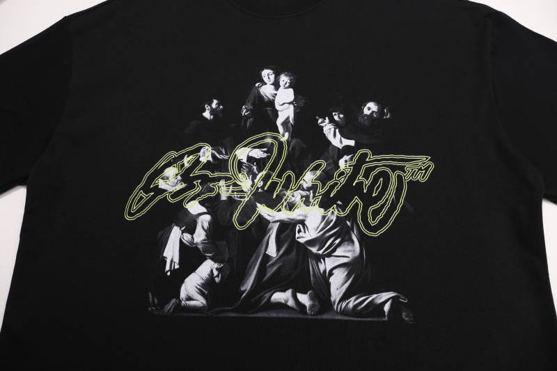 Off-White Script Mary Skate Tee 'Black' (OMAA120F24JER0081084）