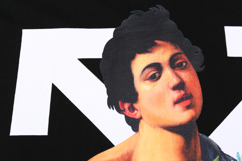 Off-White Caravaggio Boy Over Tee 'Black/White' (OMAA038S21JER0061001）