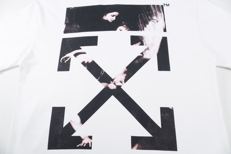 Off-White Caravaggio Arrow T-Shirt 'Black'  (OMAA038S201850041088）