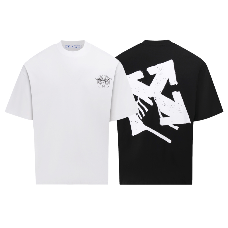 OFF-WHITE Hand Arrow TeeWhite/Black (OMAA038S23JER0030110）