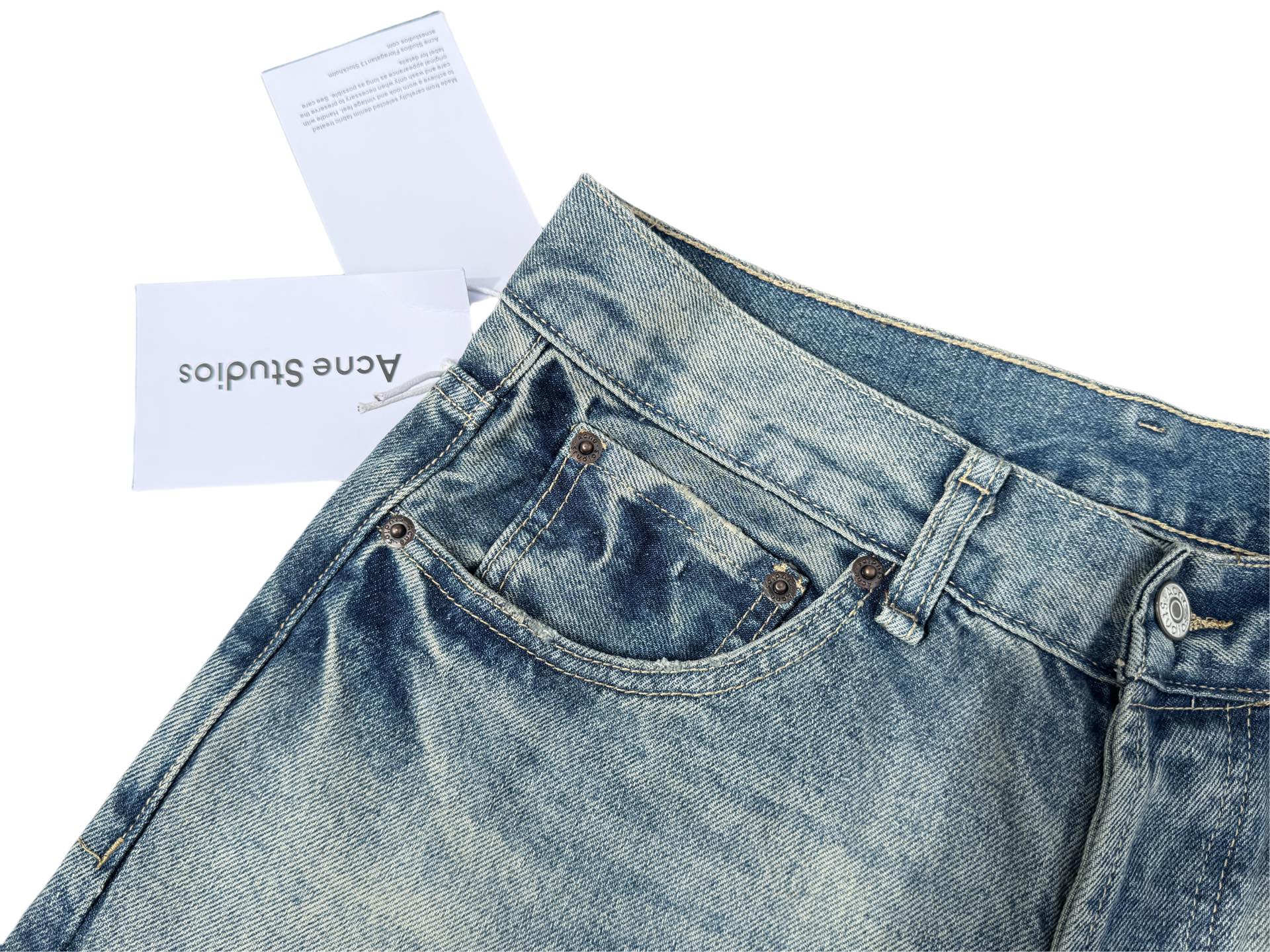 Acne Studios Relaxed Fit Jeans Mid Blue (A00379-M03）