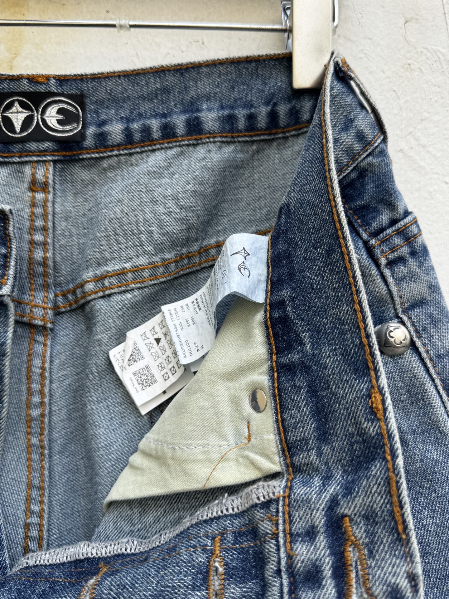 THUG CLUB TC24PT2101 Distressed Tribal Denim Pants（TC24PT2101）