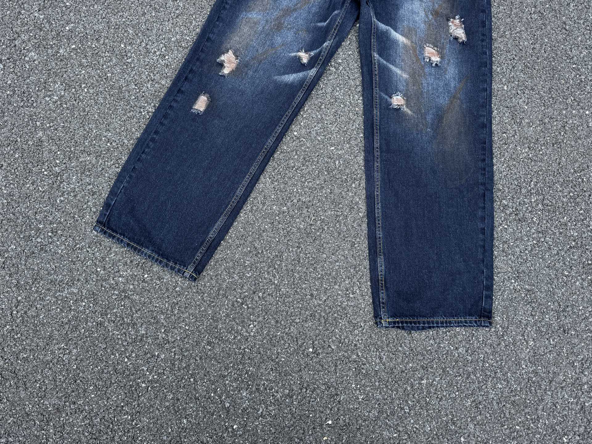 THUG CLUB Burn Down Denim Pants "BLUE"（TC25PT0701）