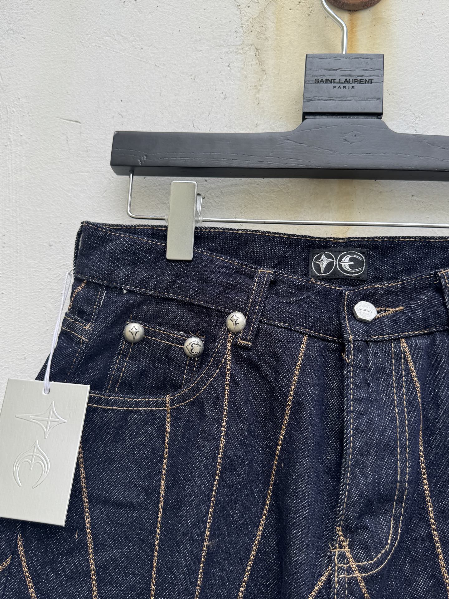 THUG CLUB denim embroidered pants（TC23PT0103）