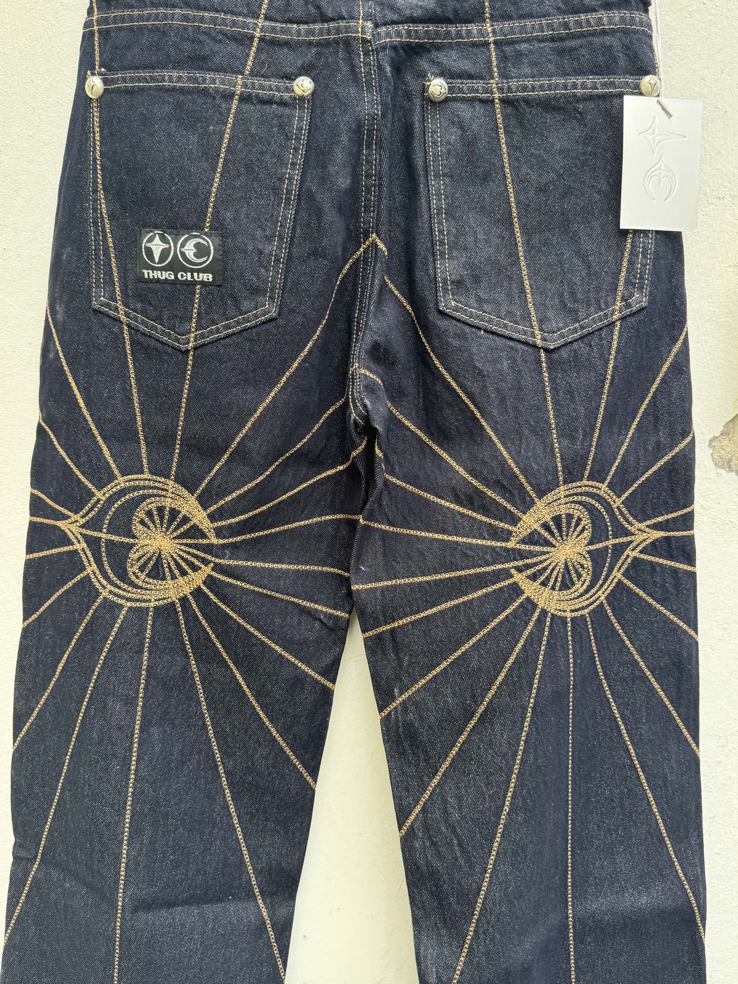 THUG CLUB denim embroidered pants（TC23PT0103）