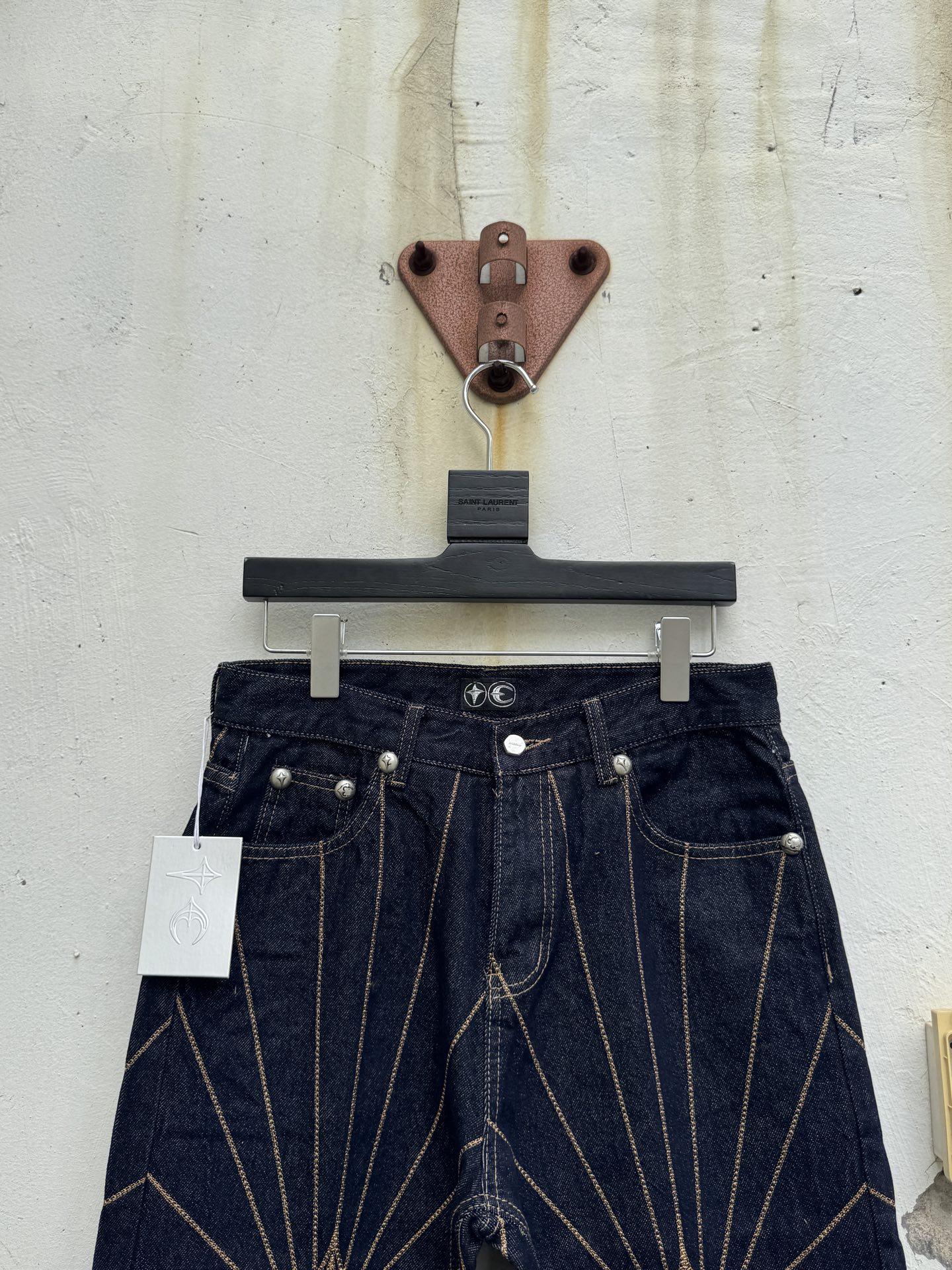 THUG CLUB denim embroidered pants（TC23PT0103）