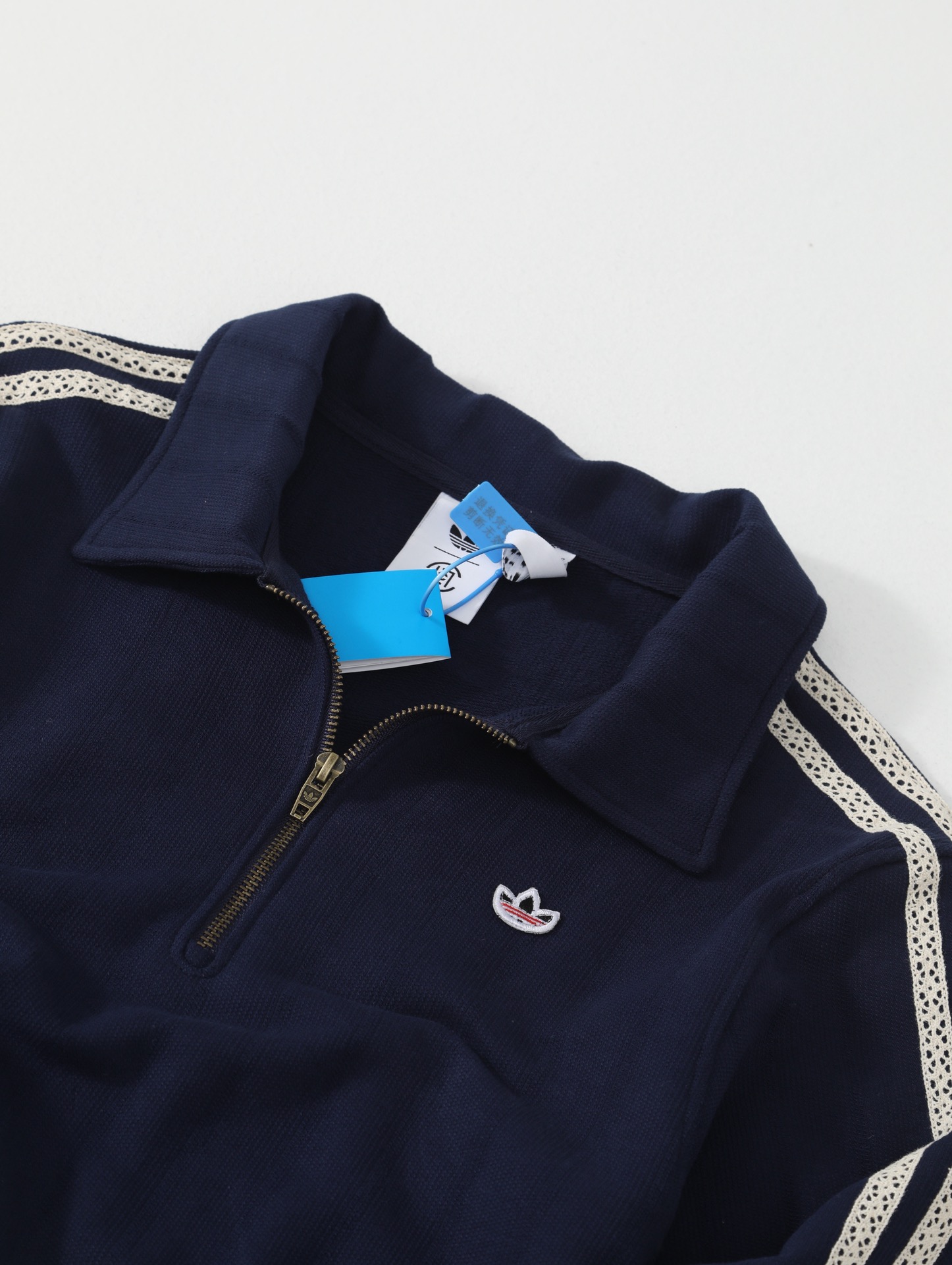 adidas x CLOT Quarter Zip 'Night Indigo'(JM7097）