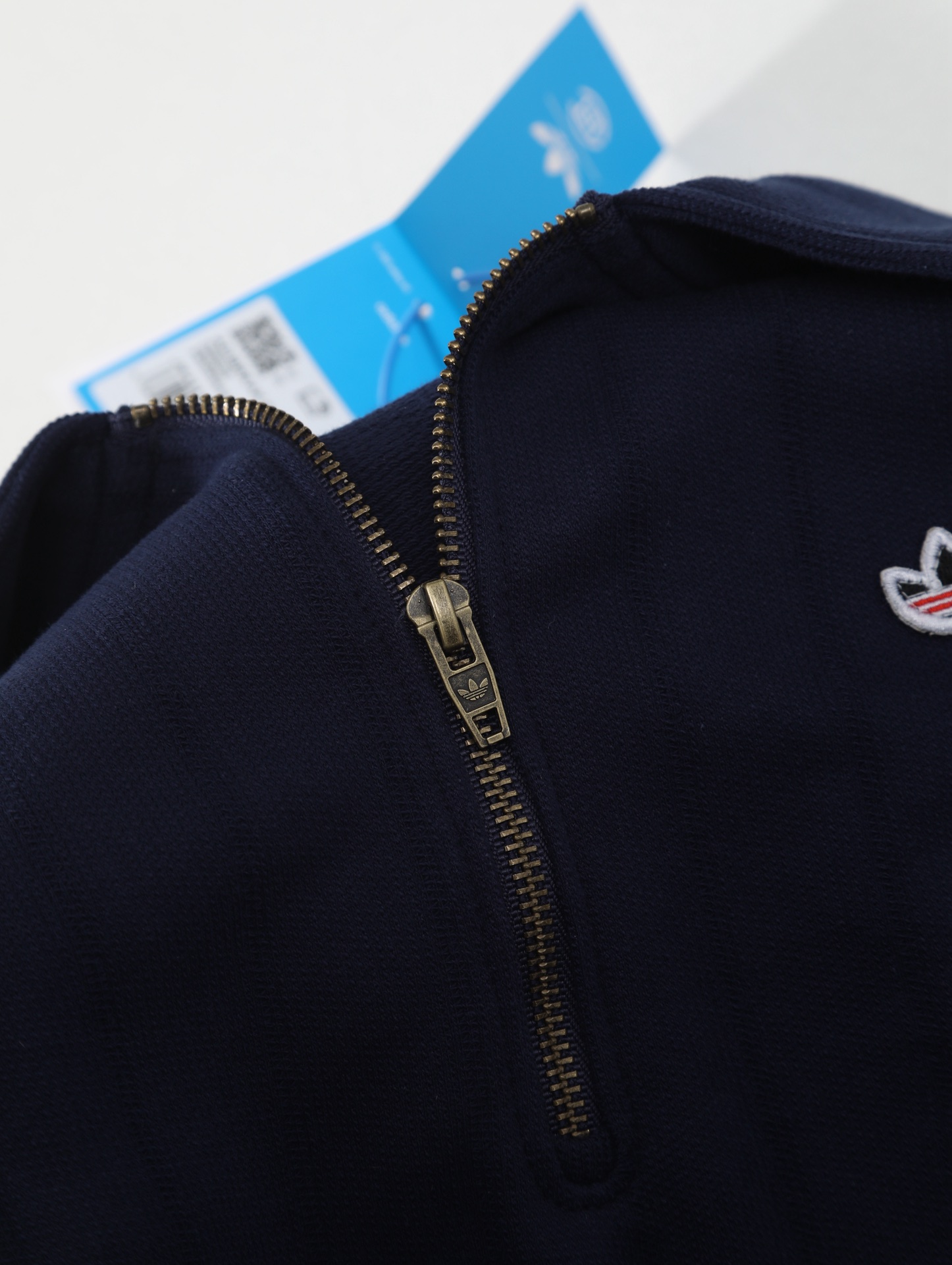 adidas x CLOT Quarter Zip 'Night Indigo'(JM7097）