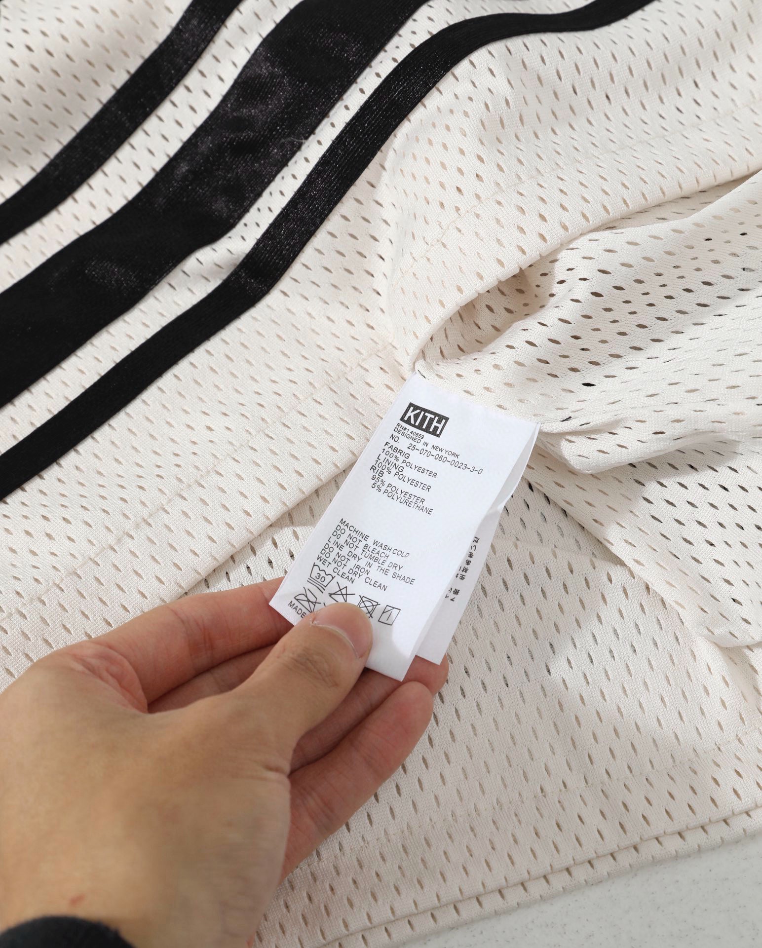 Kith Malik Long-Sleeve Mesh Jersey 'Sandrift'（KHM033685-104）