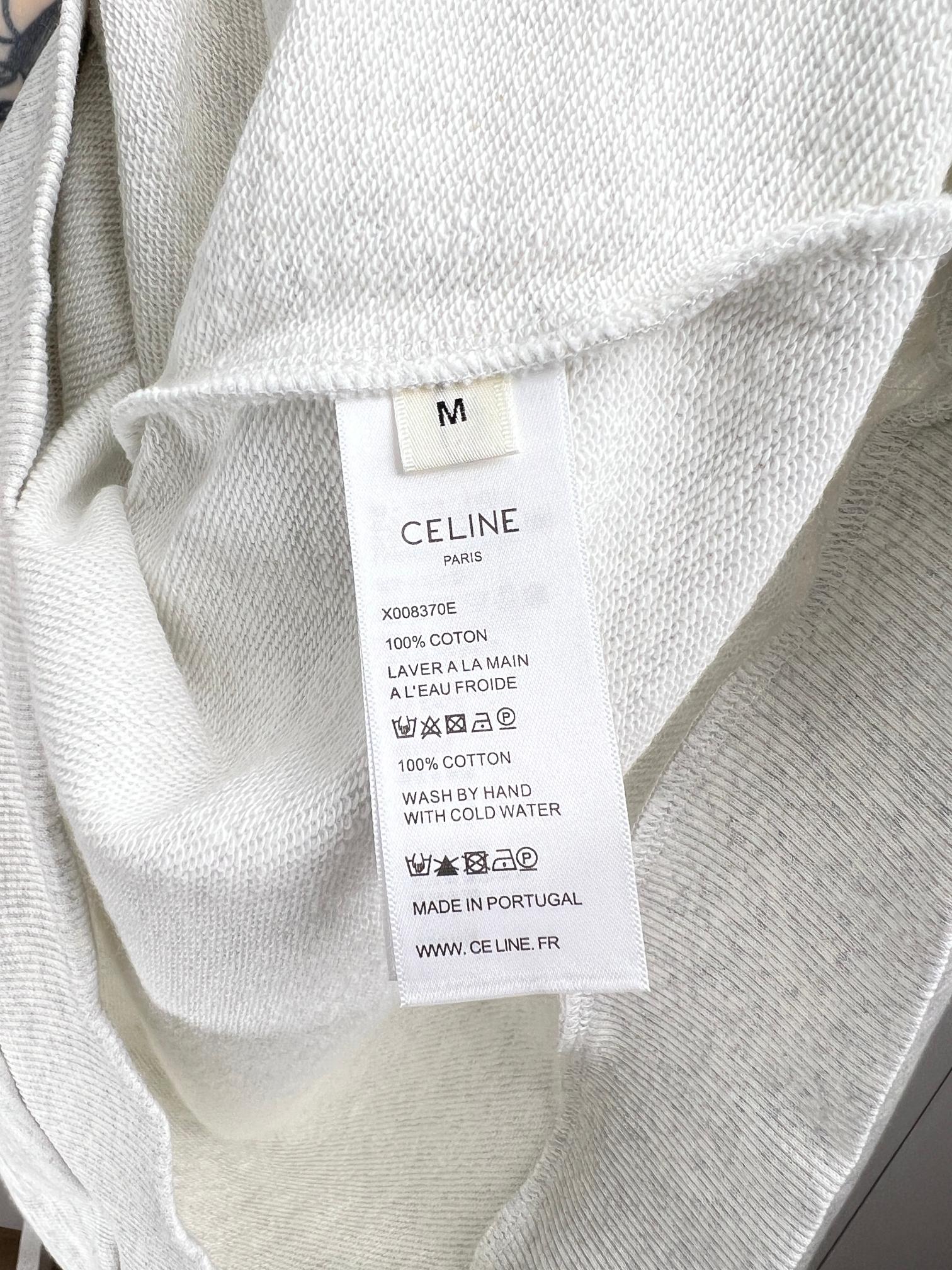 CELINE LOOSE HOODIE IN COTTON FLEECE (RY032510Z-08BQ）