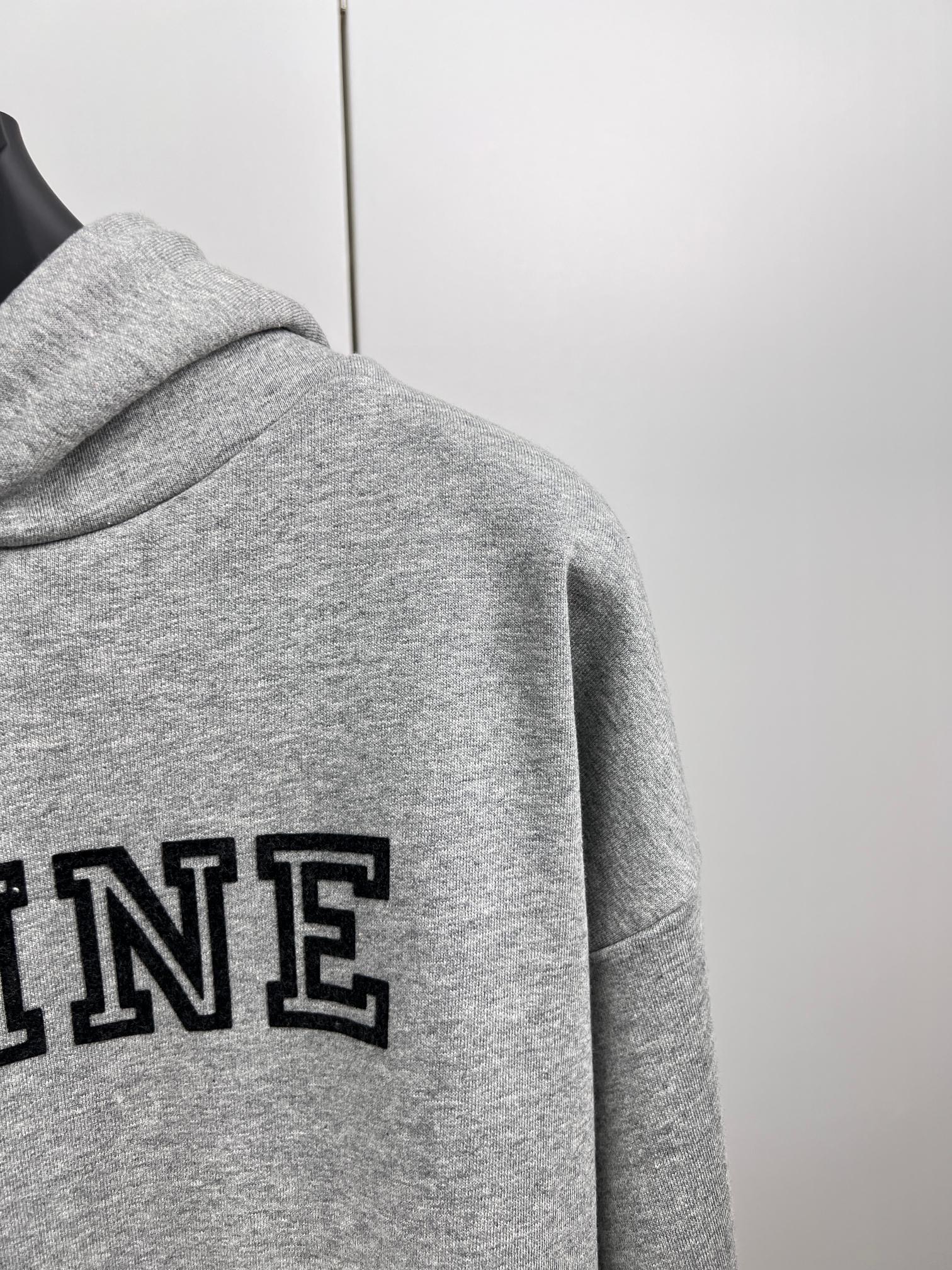 CELINE LOOSE HOODIE IN COTTON FLEECE (RY032510Z-08BQ）