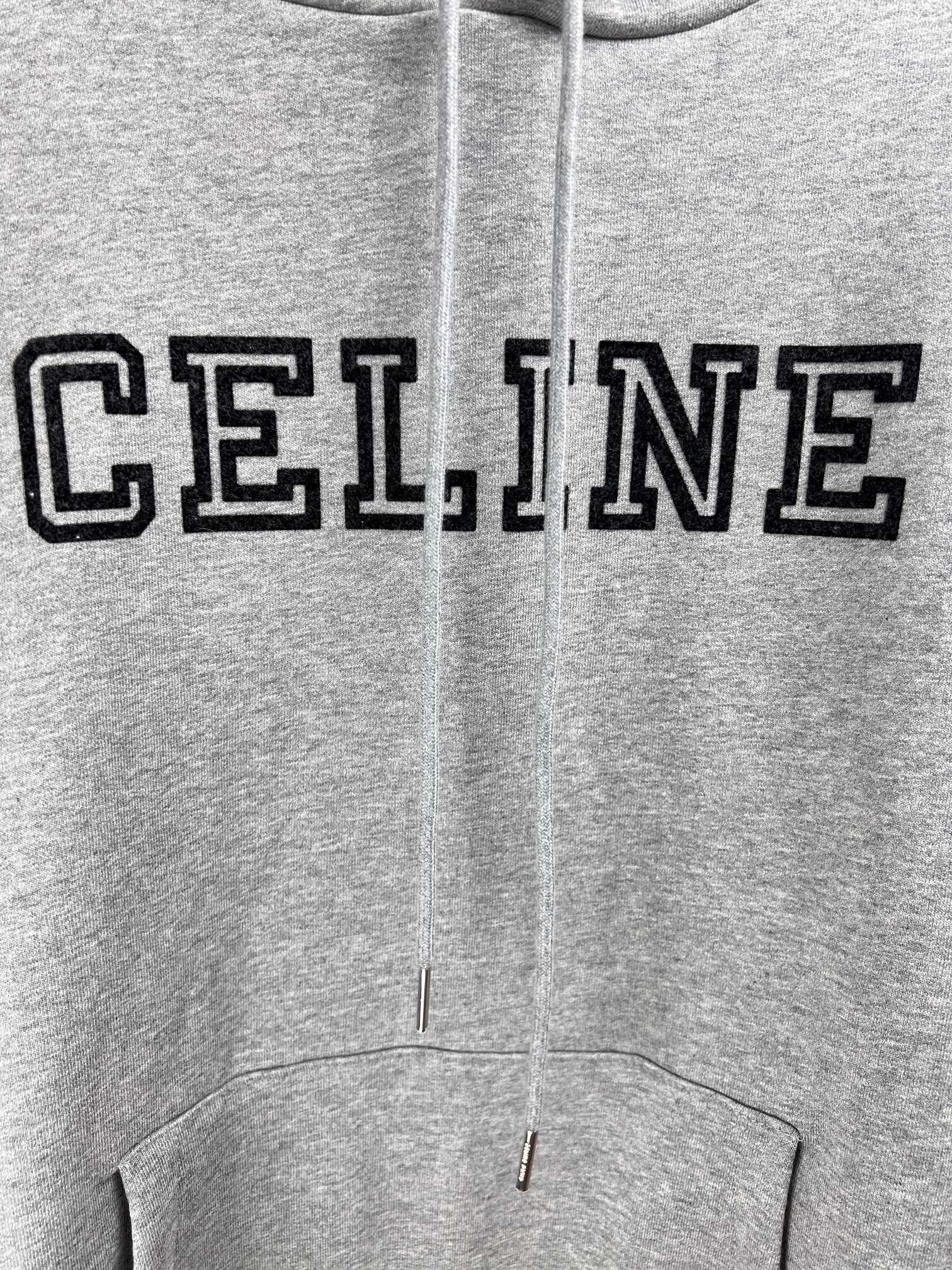 CELINE LOOSE HOODIE IN COTTON FLEECE (RY032510Z-08BQ）