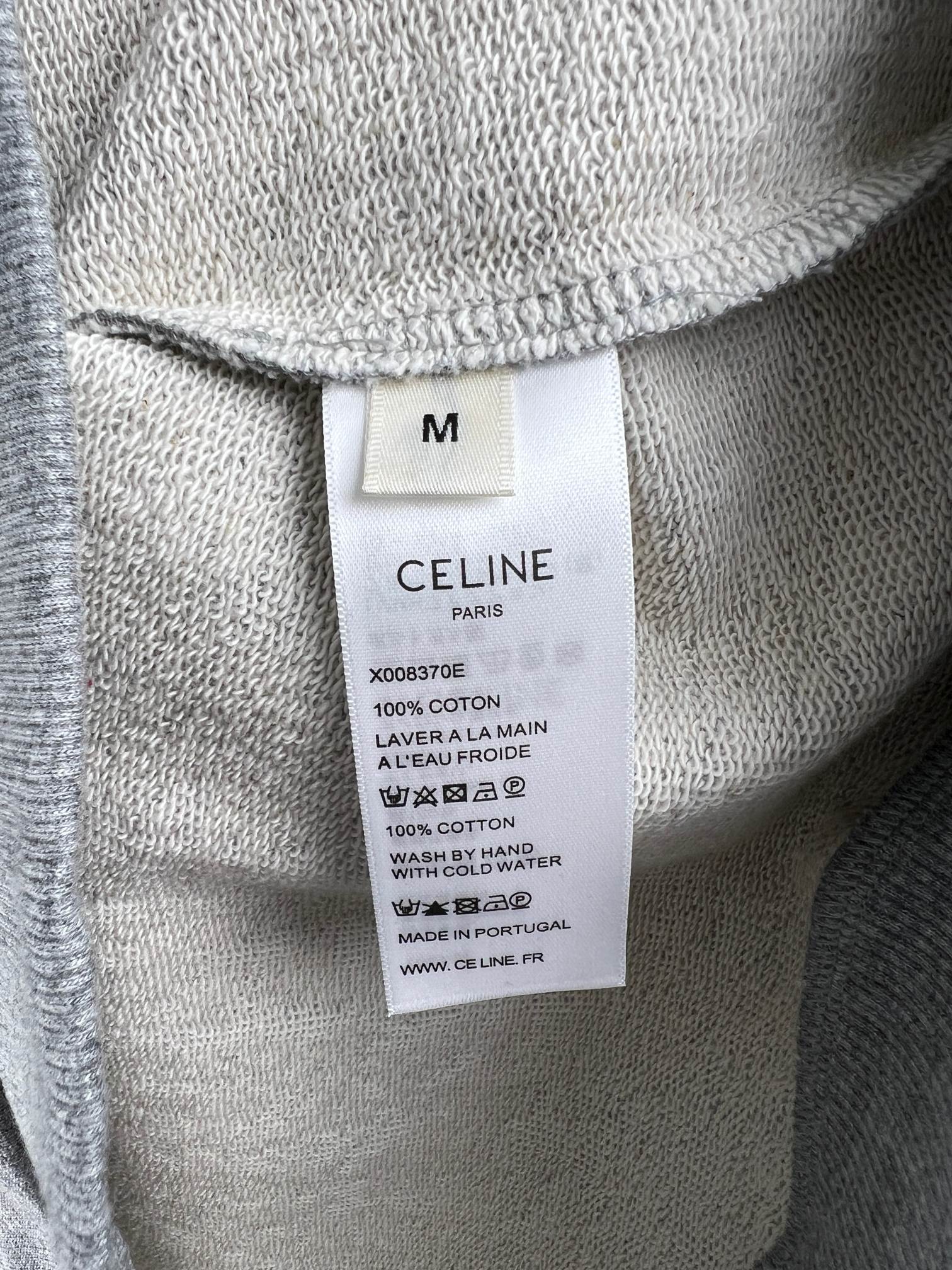CELINE LOOSE HOODIE IN COTTON FLEECE (RY032510Z-08BQ）