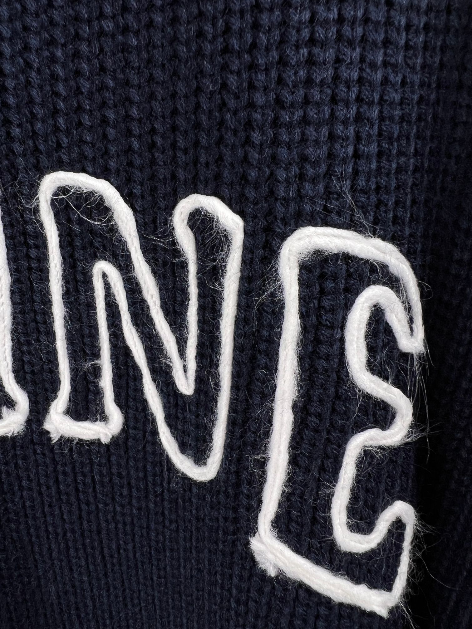 CELINE OVERSIZED SWEATER IN RIBBED WOOL - NAVY (2AW9A311Y-07MR）