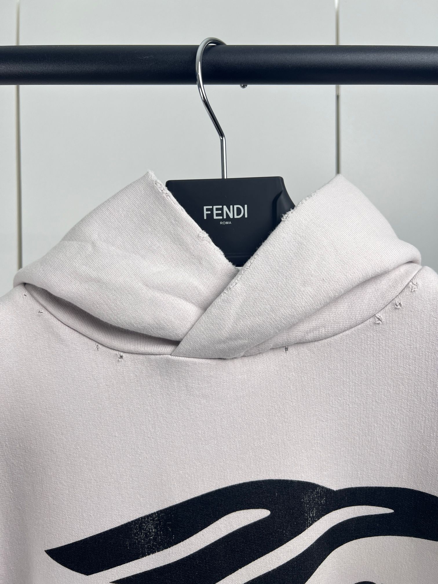 BALENCIAGA Men's 3B Liquified Hoodie Large Fit "Black/Gray" (803265TRVS91013）