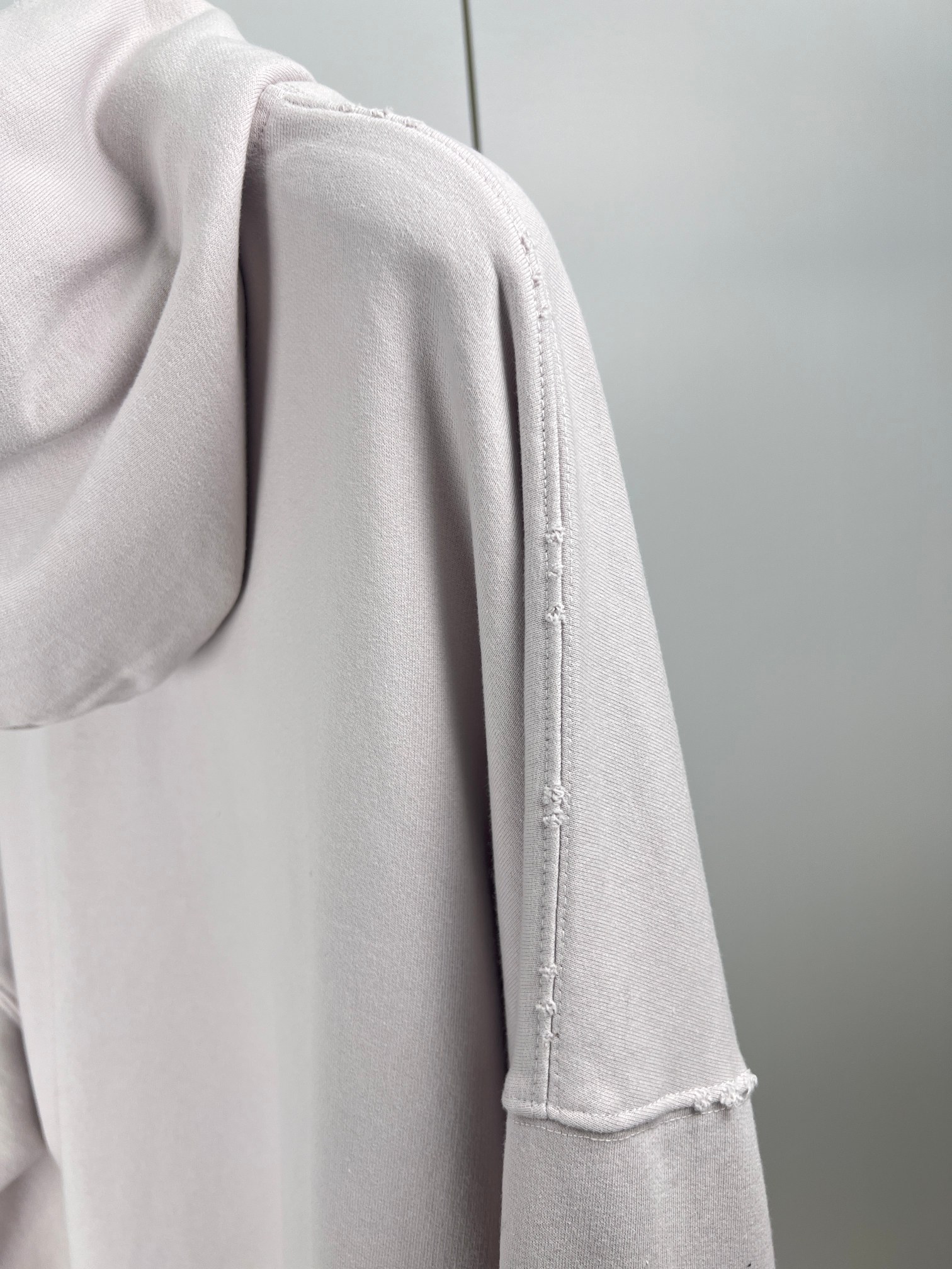 BALENCIAGA Men's 3B Liquified Hoodie Large Fit "Black/Gray" (803265TRVS91013）