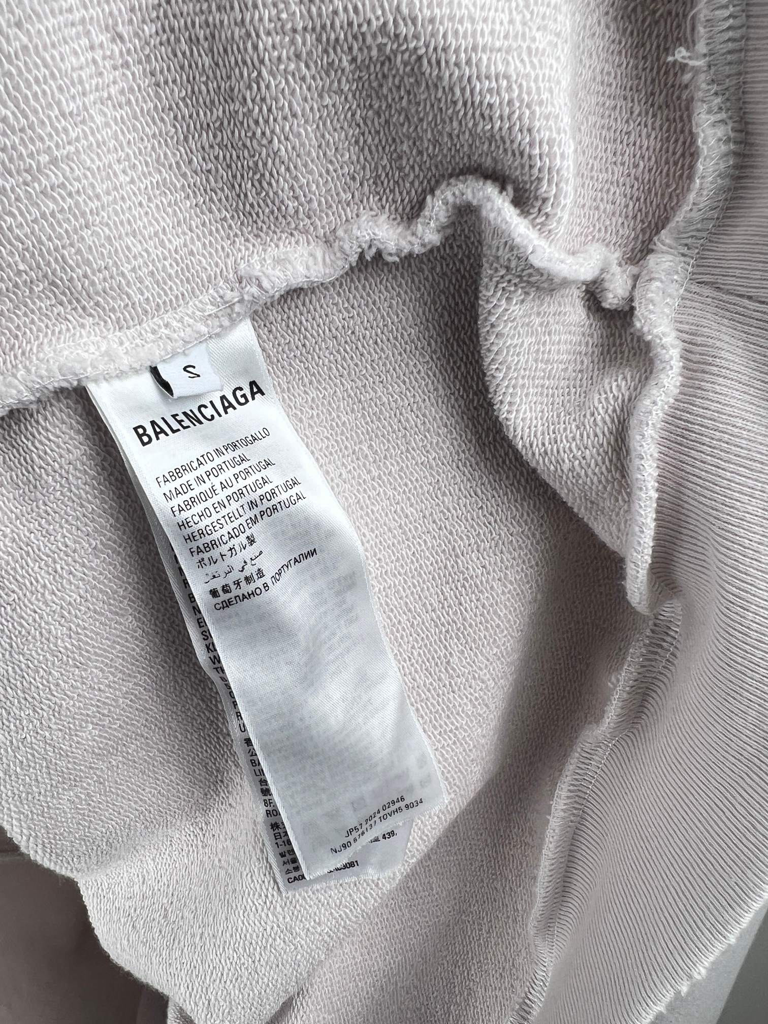 BALENCIAGA Men's 3B Liquified Hoodie Large Fit "Black/Gray" (803265TRVS91013）