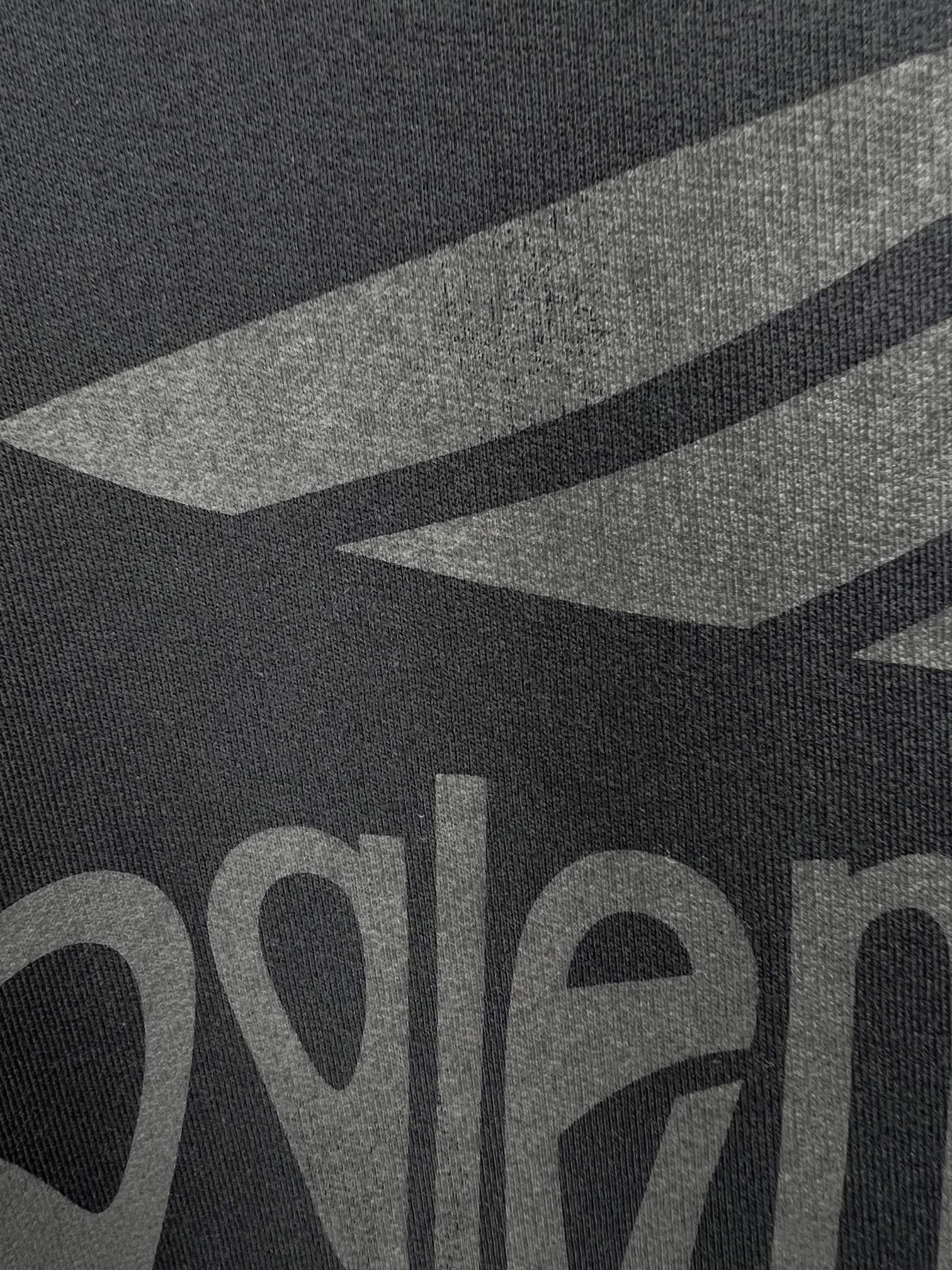 BALENCIAGA Men's 3B Liquified Hoodie Large Fit "Black/Gray" (803265TRVS91013）