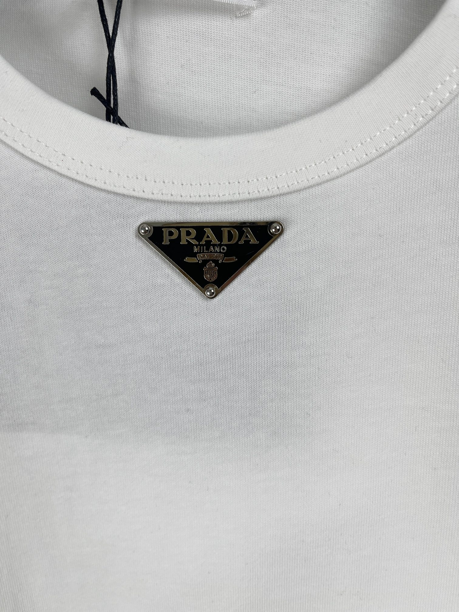 PRADA Navy Stretch Cotton Polo Shirt (UJN703-1YED-F044V）