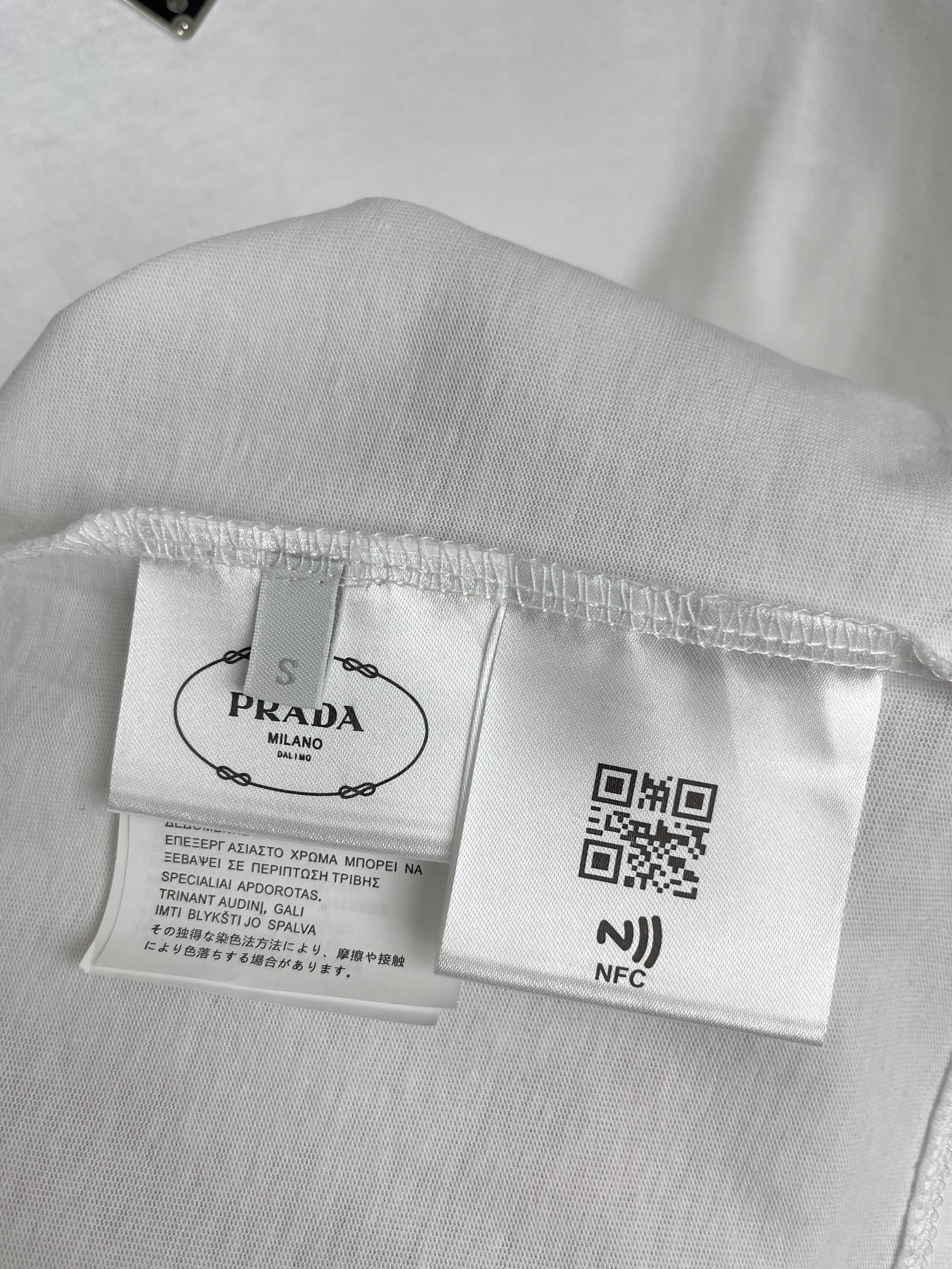 PRADA Navy Stretch Cotton Polo Shirt (UJN703-1YED-F044V）