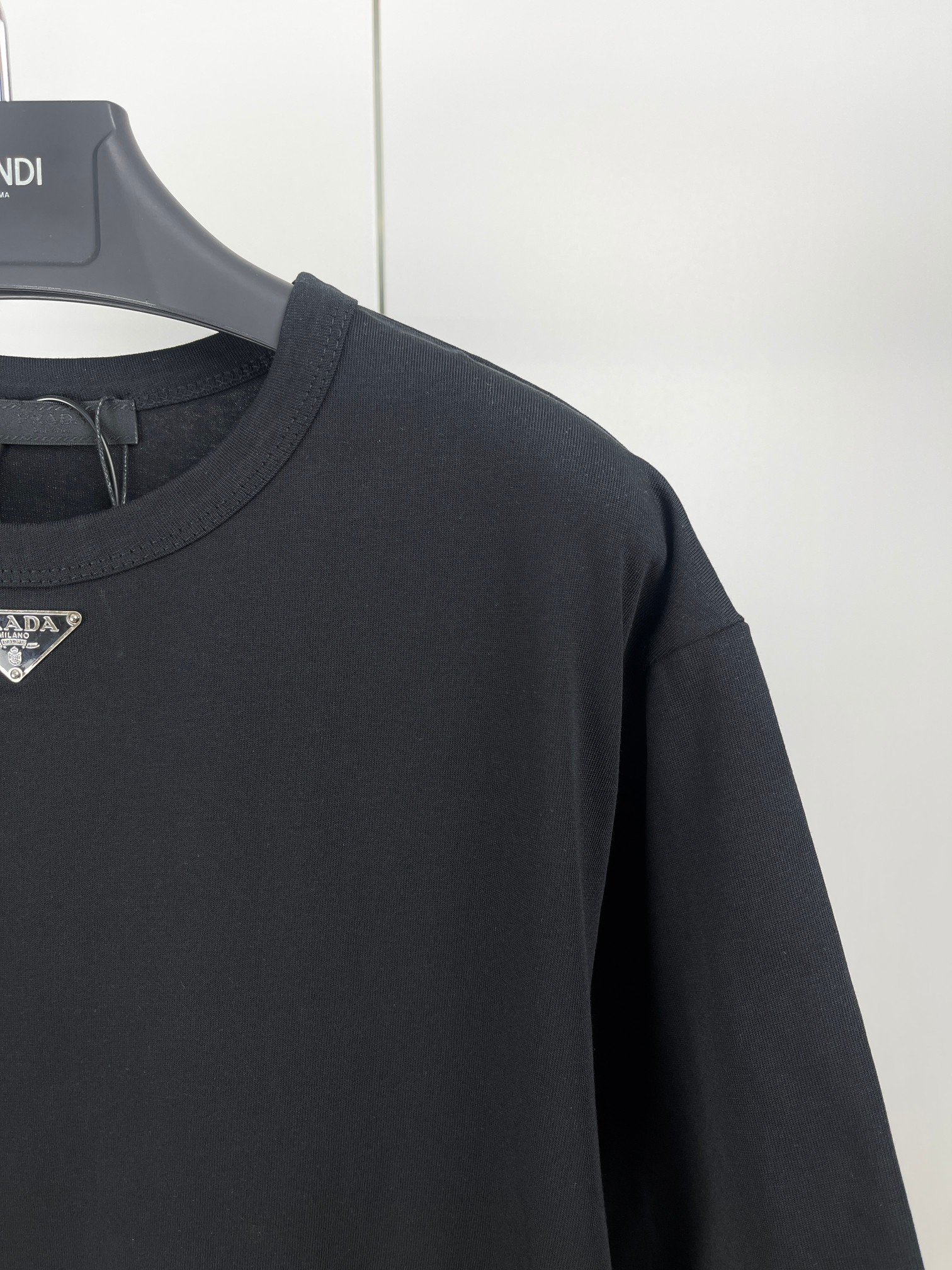 PRADA Navy Stretch Cotton Polo Shirt (UJN703-1YED-F044V）