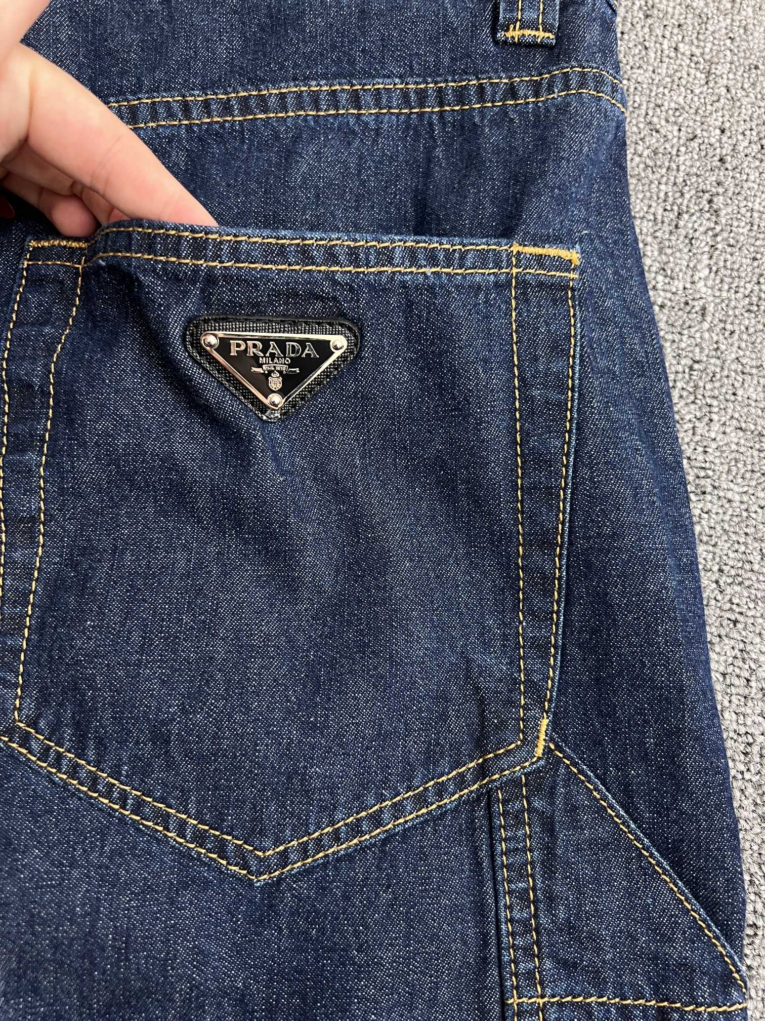 Prada Deep Blue Lightweight Denim Shorts（GEP380-14PW-F0008-S-OOO）