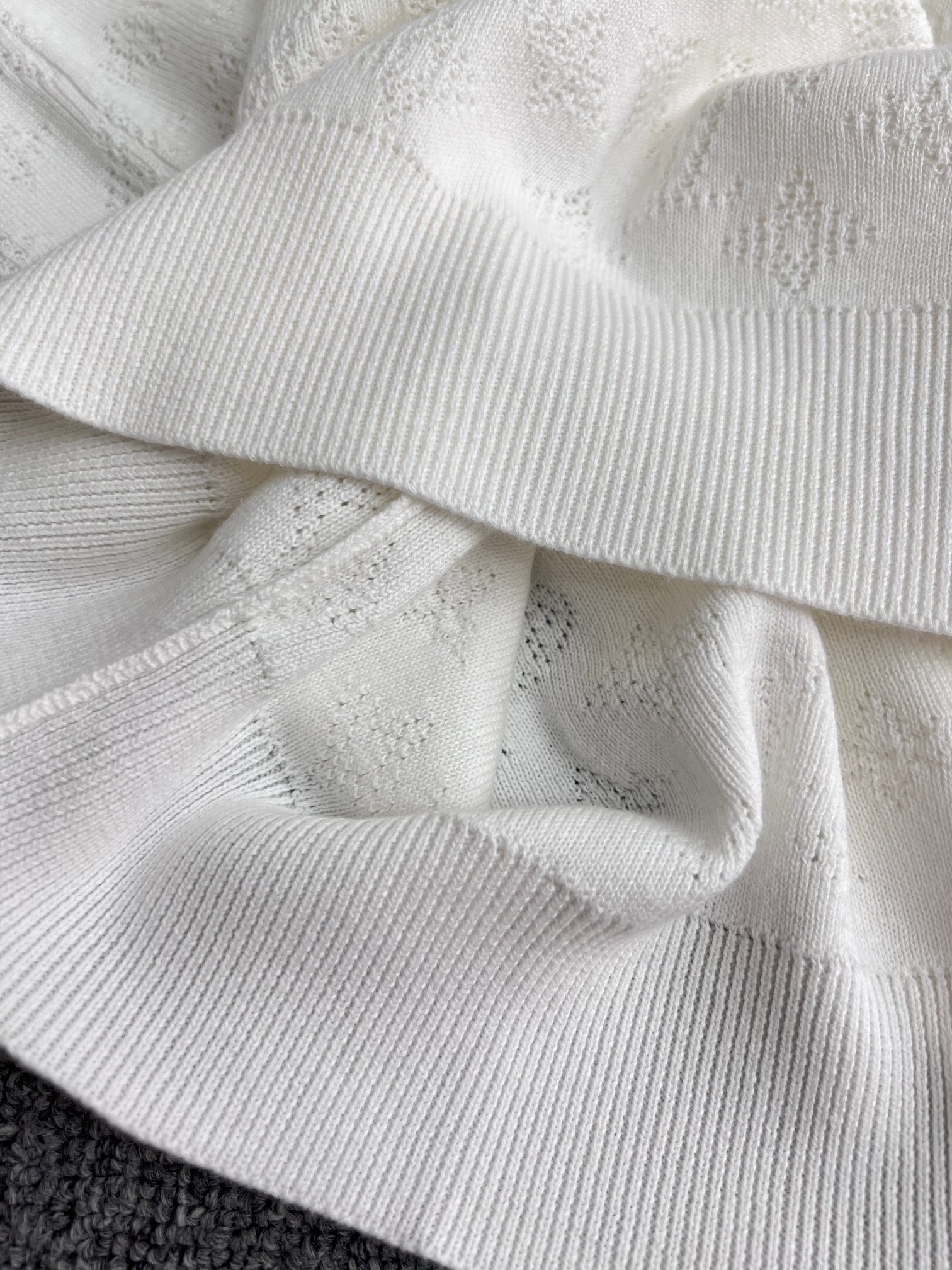 Louis Vuitton "Monogram Cotton Pullover" White DHL Direct（1AGJHC）