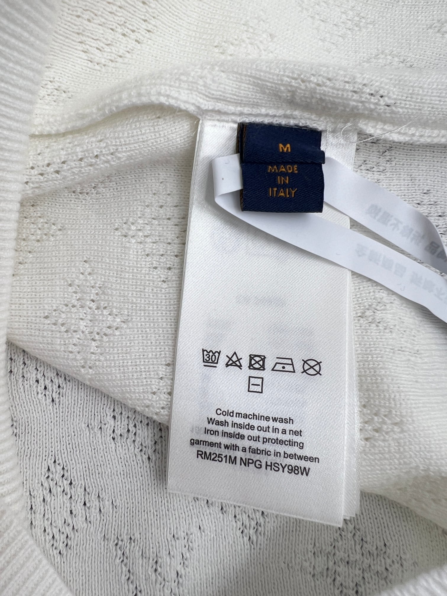 Louis Vuitton "Monogram Cotton Pullover" White DHL Direct（1AGJHC）