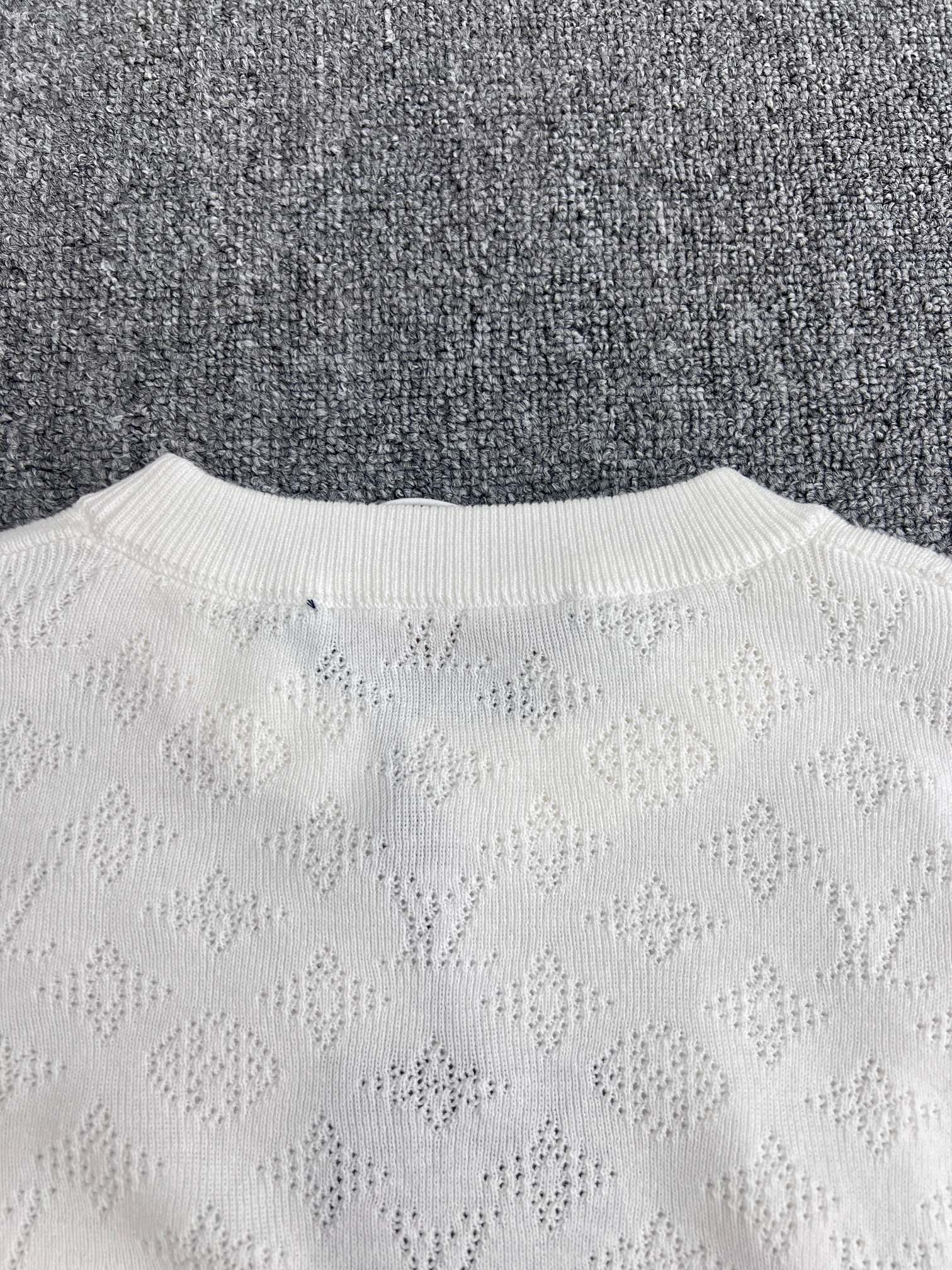 Louis Vuitton "Monogram Cotton Pullover" White DHL Direct（1AGJHC）